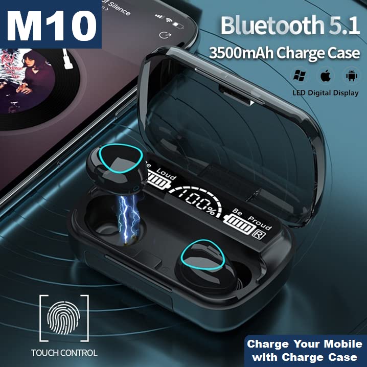 M10 TWS Earphones Wireless Earphone Bluetooth, ANC, Waterproof