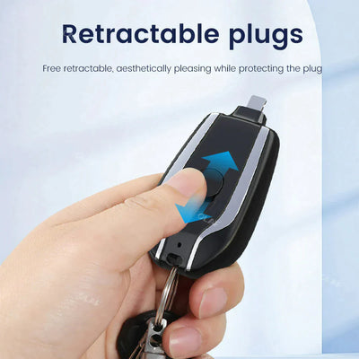 Keychain Portable Charger,1500mAh Mini Power Emergency Pod Key Ring Cell Phone Charger