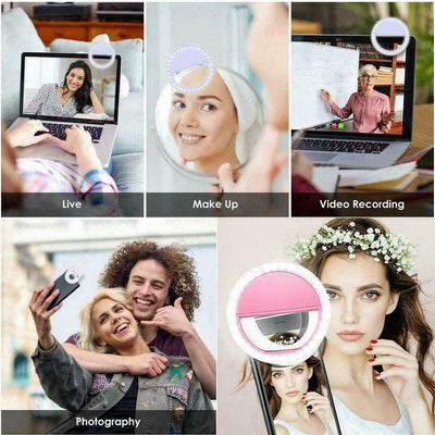 Rechargeable Selfie Ring Light Mobile Phone